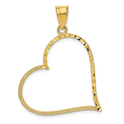 14K gold heart pendant