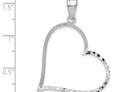 14K gold heart pendant, another view