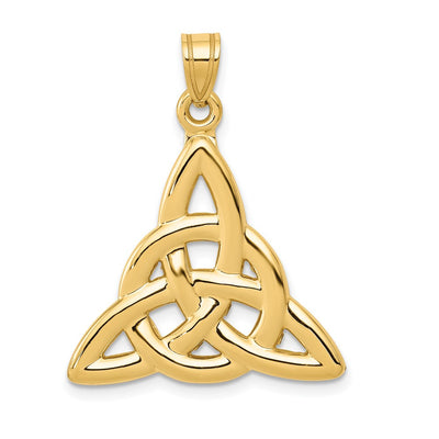 14K gold knot pendant