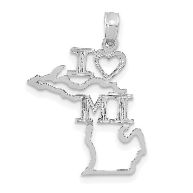 14k White Gold Pendants Style D1169W - Classique Jewelry Inc.