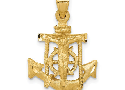 14K gold cross pendant