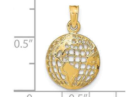 14k Polished Globe Pendant (Style D1208)
