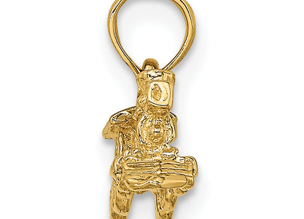 14k 3-D Miniature Train Charm