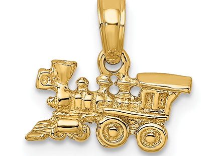 14k 3-D Miniature Train Charm
