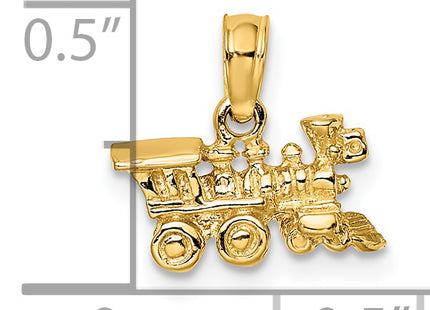 14k 3-D Miniature Train Charm