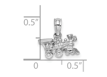 14K white gold charm, another view