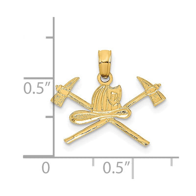 14K Fire Department Insignia Charm
