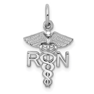 14k White Gold RN Charm (Style D1240)