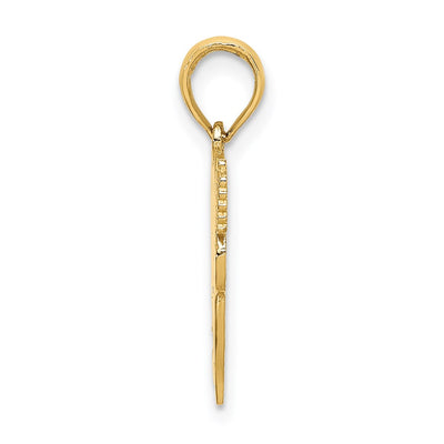 14K Polished Flat-Backed Dental Charm