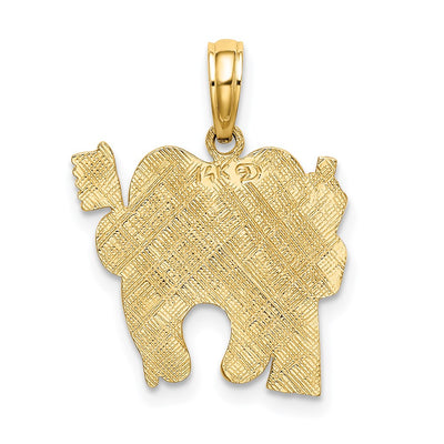 14K Polished Flat-Backed Dental Charm