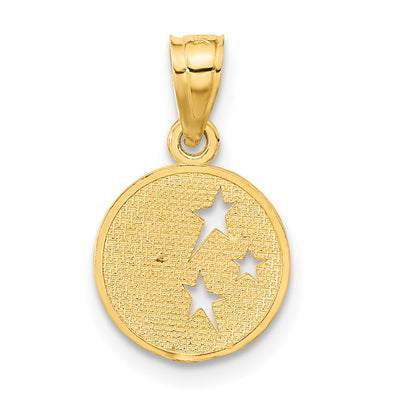 14K Moon and Stars Pendant