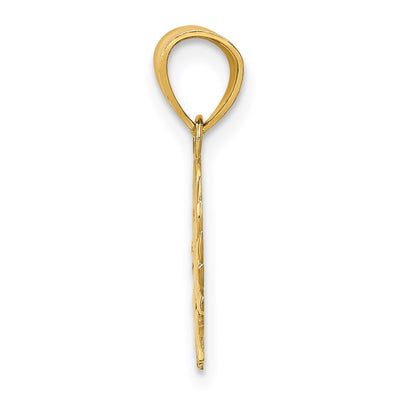 14K Polished Sun with Face Pendant