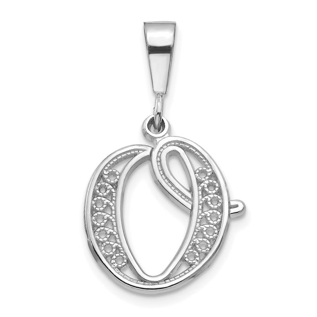 14k White Gold Pendants Style D1281O - Classique Jewelry Inc.