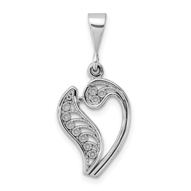 14k White Gold Pendants Style D1281V - Classique Jewelry Inc.