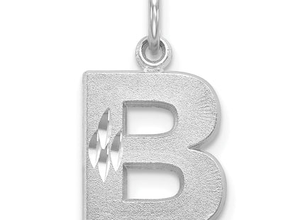 14KW Satin Diamond-cut Letter Initial Charm