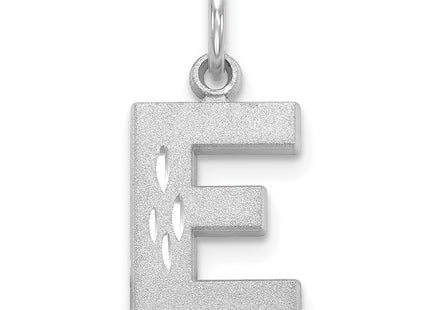 14KW Satin Diamond-cut Letter Initial Charm