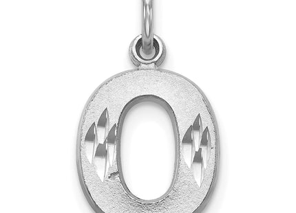 14KW Satin Diamond-cut Letter Initial Charm