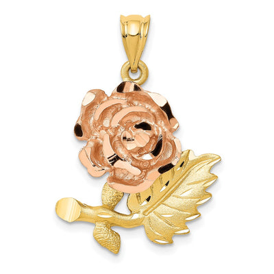 14K gold flower pendant