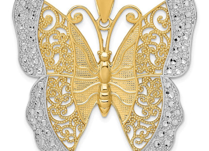 14k Yellow & Rhodium Pendants Style D1340 - Classique Jewelry Inc.