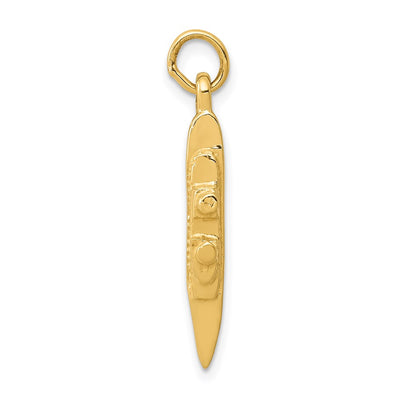 14K Solid Polished 3-D Cruise Ship Charm