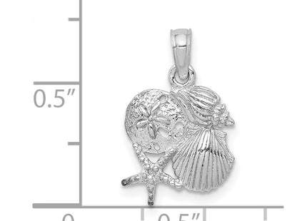 14k White Gold Pendants Style D1389W - Classique Jewelry Inc.