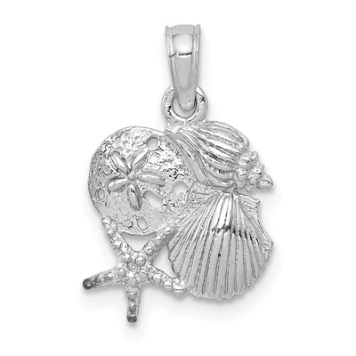 14K white gold pendant