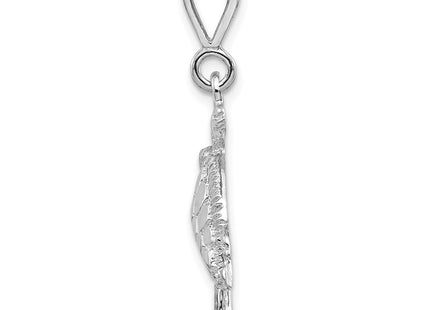 14K white gold pendant, alternate view