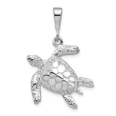 14K white gold pendant