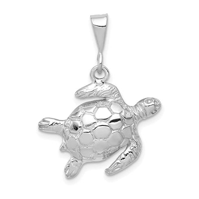 14K white gold pendant