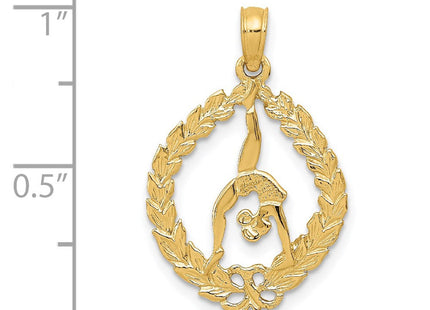14K gold charm, another view