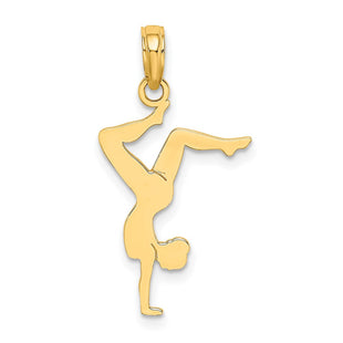 14k Solid Polished Gymnast Charm (Style D1447)