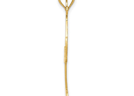 14k Solid Polished Gymnast Pendant (Style D1450)