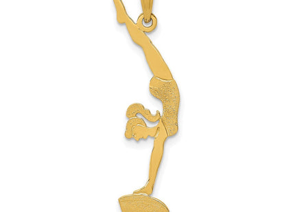 14k Solid Polished Gymnast Pendant (Style D1450)