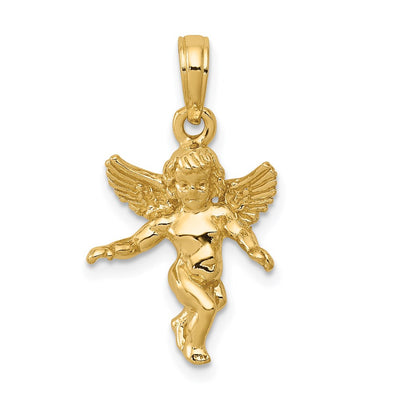 14K gold angel pendant