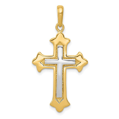 14K gold fleur de lis pendant