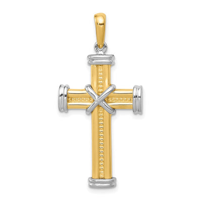 14K gold cross pendant