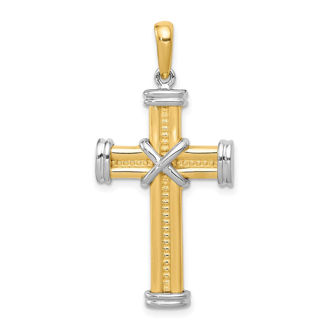 14K gold cross pendant