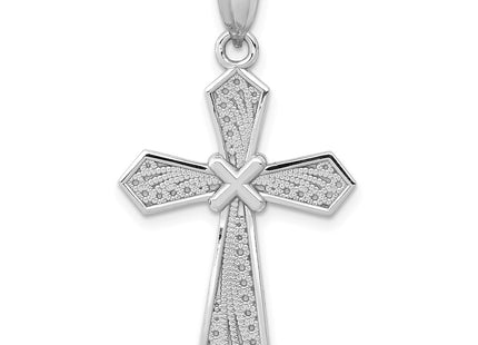 14K white gold cross pendant