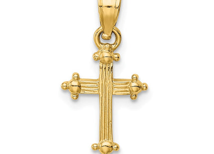 14K gold cross charm