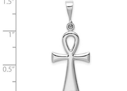 14k White Gold Ankh Cross Pendant (Style D1635)