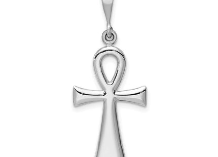 14k White Gold Ankh Cross Pendant (Style D1635)