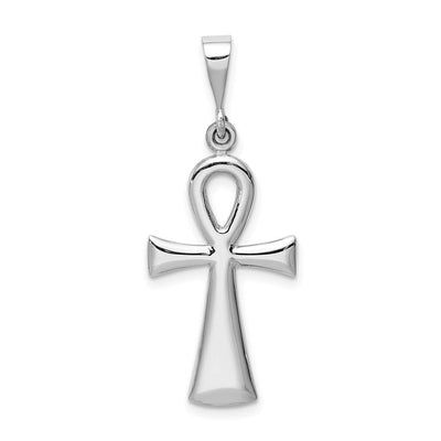 14K white gold cross pendant