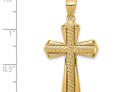 14k Twisted Cross Pendant (Style D1636)