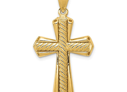 14k Twisted Cross Pendant (Style D1636)