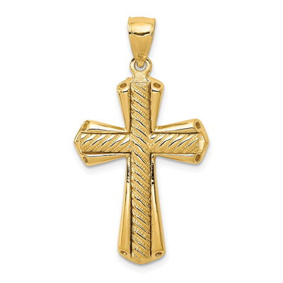 14K gold cross pendant