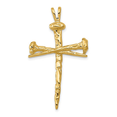 14K gold cross charm