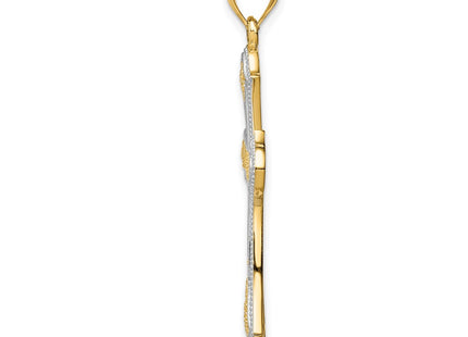 14k Yellow & Rhodium Pendants Style D1645 - Classique Jewelry Inc.