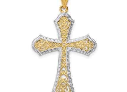 14k Yellow & Rhodium Pendants Style D1645 - Classique Jewelry Inc.