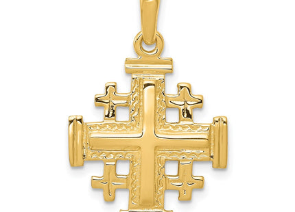14K gold cross pendant
