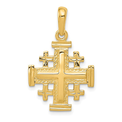 14K gold cross pendant